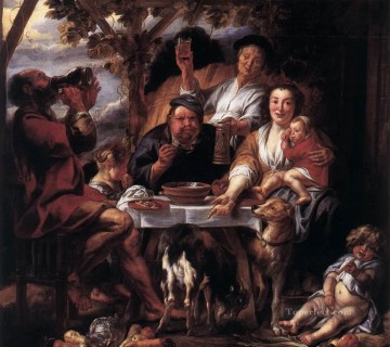 Eating Man Flemish Baroque Jacob Jordaens Oil Paintings